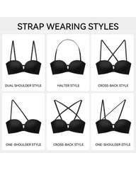 Jelly Front Closure Push Up Wireless Thick Padded Bra
