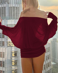 Off-Shoulder Ruched Bodycon Mini Dress