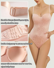 Leopard Print Braless Tummy Control Shapewear