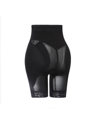 High-Waisted Button-Front Mesh Shaping Panties For Hip And Buttock Enhancement And Tummy Control