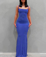 Mermaid Fitted Spaghetti Strap Dress