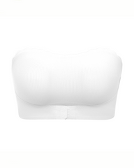 Seamless Wireless Scallop Edge Strapless Front Closure Bra