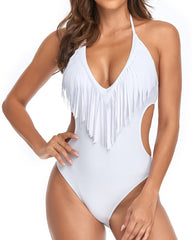 Tassel Backless Swimsuit