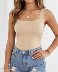 High Elastic Seamless Sleeveless Cami Shaper Vest With Built-In Bra
