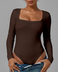Square Neck High-Elastic Quick-Drying Sports Bodysuit
