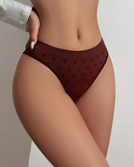 Sexy Simple Printed Cotton Crotch Briefs