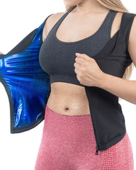 Women's Zipper Heat Trapping Sweat Vest