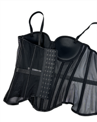 Sexy Mesh Suspender Corset
