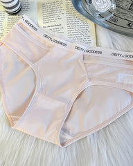 Lettering Sports Style Hip Lift Mid-Rise Briefs