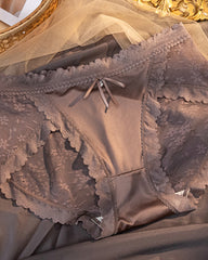 Mid-rise Sexy Satin Lace Briefs