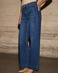 Astylish Women's Wide Leg Jeans High Waisted Stretchy Straight Leg Jeans Loose Trendy Denim Pants with Pocket