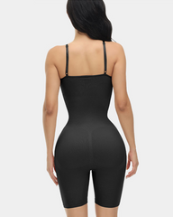 Powerful Waist Slimming Tummy Tuck Seamless Mid-Length Bodysuit