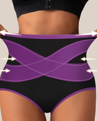 Cross High Waist Tummy Control Butt Lifting Shapewear Briefs