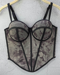 Sexy Mesh Suspender Corset