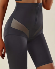 High Waist Zipper & Hook Closure Tummy Control Butt Lifting Shapewear Shorts