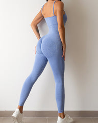 Seamless One-Piece High-Elastic Yoga Butt Lifting Fitness Jumpsuit