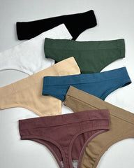 Seamless Ribbed Briefs Set