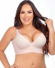 Women Deep Cup Bra Hide Back Fat Bra with Shapewear Incorporated Full-Back Coverage Push Up Sports Bras