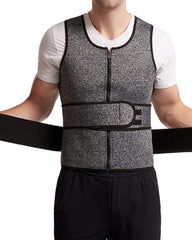 Men's Double Belt Tummy Control Vest Sweat-Proof Fitness Corset