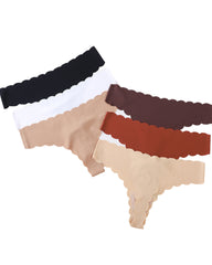 Sexy Mid-Rise Ribbed Cotton Briefs