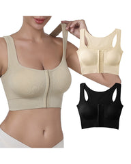 Front-Button Sports Bra Without Steel Ring For Women