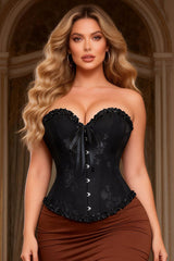 Black Classic Glam Lace-Up Corset