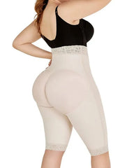 Double Compression High-Waisted Butt Lifting Shorts Knee Short And Lift Buttoks
