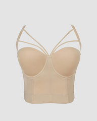 Spaghetti Strap Underwire Shaping Bra With Beautiful Back