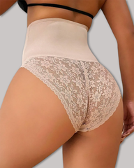 Front Closure Bodysuit Shapewear With Lace Trimmed Tummy Control Panty