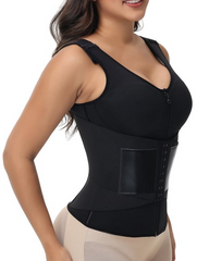 Zipper + Button Double Pressure Women's Waist Trainer