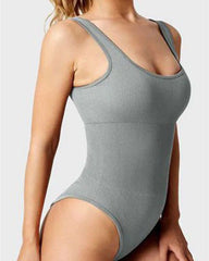 Women's Bodysuits Sexy Ribbed Square Neck Sleeveless Tank Tops Bodysuits