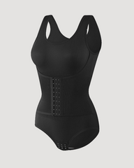3-Row Hooks Waist Cincher Tummy Control Butt Lifting Shapewear Bodysuit