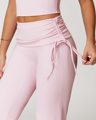 Fold Over High Waist Nude Feel Flared Yoga Workout Pants