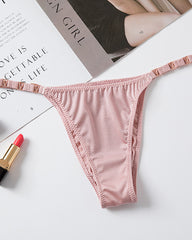 Sexy V-Shaped Metallic Ice Silk Panties