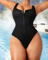 Front Zip Triangle Jumpsuit