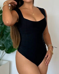 Double Layer Tummy Control Bodysuit