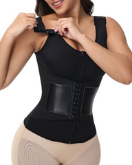 Zipper + Button Double Pressure Women's Waist Trainer