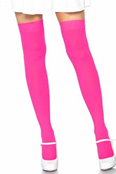 Pink Nylon Thigh Highs