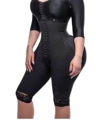 Full Body Support Arm Compression Shrink Waistband with Built-in Bra Corset Slimming Sleeve for Women