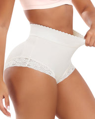 Triangle Lace Waist Shorts Tummy Control Hip Lifting Pants