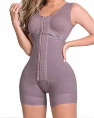 High Compression Shapewear With Hook And Eye Front Closure shaper Adjustable Bra Slimming Bodysuit