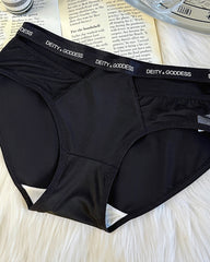Lettering Sports Style Hip Lift Mid-Rise Briefs