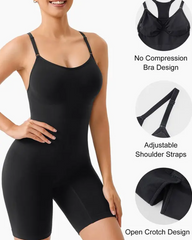 Seamless Invisible Backless Mid-Length Bodysuit