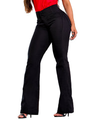 Curvy High-Waisted Skinny Flare Jeans with Elastic Waistband | Tummy Control & Stretch Comfort