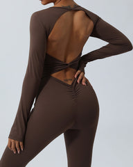 Quick-Drying, Backless One-Piece Yoga Suit