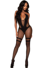 Black One True Love Bodystocking