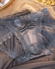 Mid-rise Sexy Satin Lace Briefs