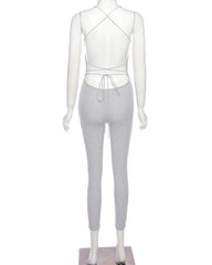Beautiful Back Suspender Jumpsuit