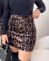 Leopard Print Sexy Hip Skirt