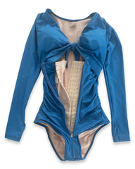 Blue Swim Girdle Long sleeve
